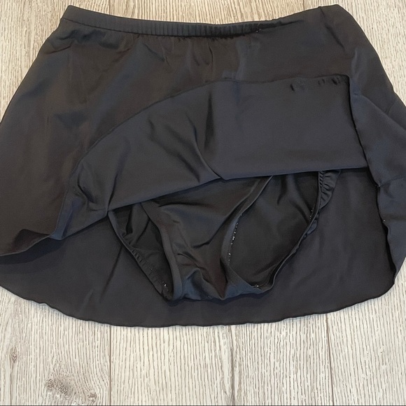 TRIMSHAPER Black Bikini Swim Skirt Bottom Size 10 - Picture 2 of 12
